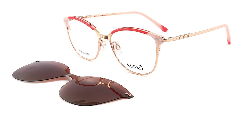 P.D31 ETNA CL33A ROJO - DORADO ROSE CLIP-ON