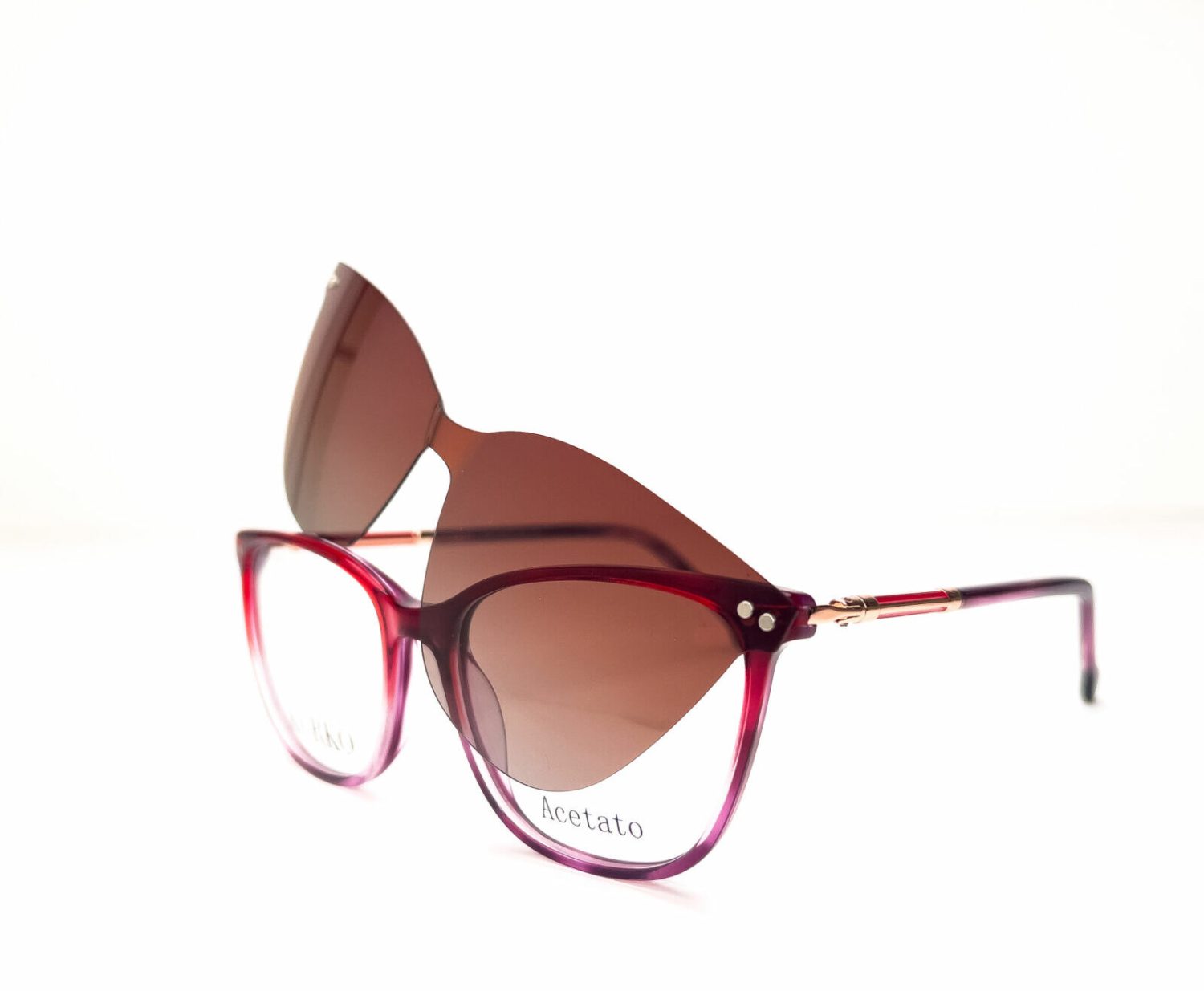 V224 HUNDRA CLB4 ROJA - LILA  CLIP-ON