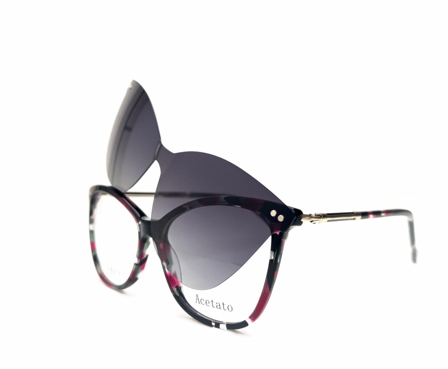 V225 ESFINGE CLB7 NEGRO JASPEADO CLIP-ON